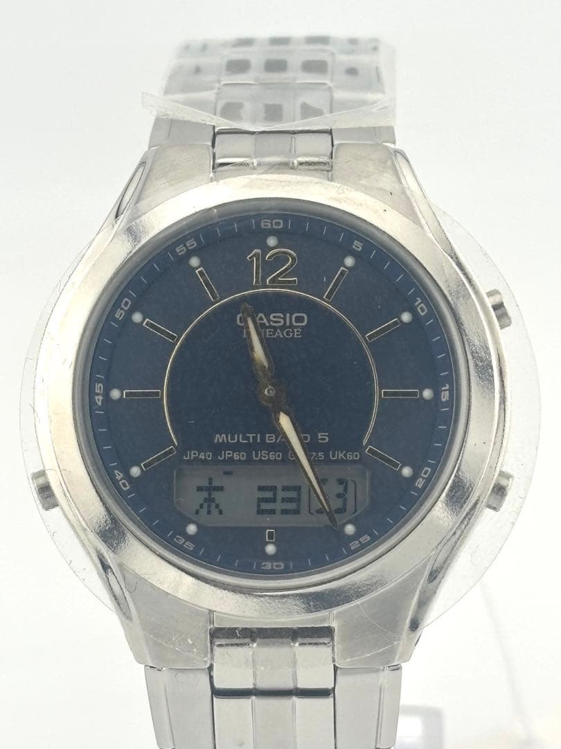 Casio Lineage LCW-M200DJ-2AJF Watch With Navy Dial and Silver Metal Body — Japan Import