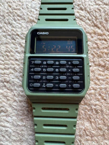 Casio Watch with Calculator Function CA-53WF-3B Olive Green