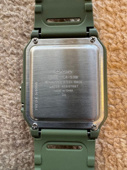 Casio Watch with Calculator Function CA-53WF-3B Olive Green
