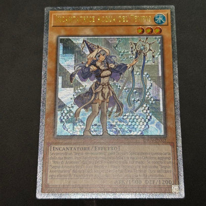 Yugioh Sacred Water Source trading card EU Italian version, close-up showing card details and condition