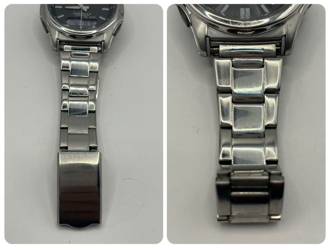 Casio Wave Ceptor Multi Band 6 Solar Watch with Digital and Analog Display — Japan Import