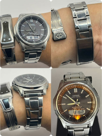 Casio Wave Ceptor Multi Band 6 Solar Watch with Digital and Analog Display — Japan Import