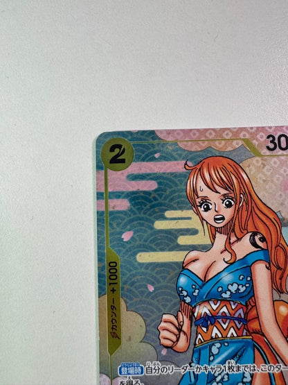 One Piece Monkey D. Luffy OP06 R Promotional Card 2nd Anniversary Japan Import featuring Nami