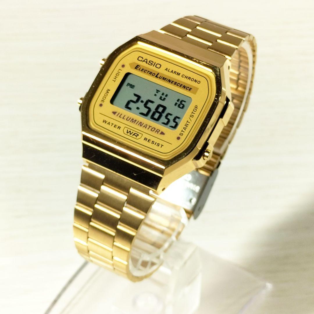 Casio Alarm Chrono Gold A168 Quartz Watch — Japan Import