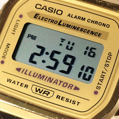 Casio Alarm Chrono Gold A168 Quartz Watch — Japan Import