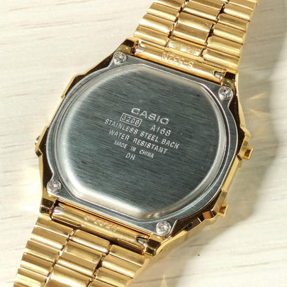 Casio Alarm Chrono Gold A168 Quartz Watch — Japan Import