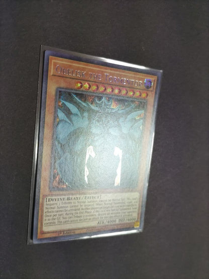 Set of three rare Bandai Pharaohs Secret cards Osiris Sky Dragon and Ra Winged Dragon from Japan
