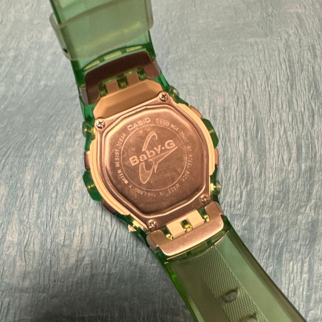 Casio Baby-G Digital Watch - Clear Green Shock Resistant - Japan Import
