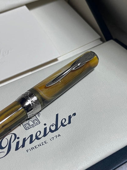 Pineider Grande Beletta Gemstone Tiger Yellow Ballpoint Pen — Japan Import