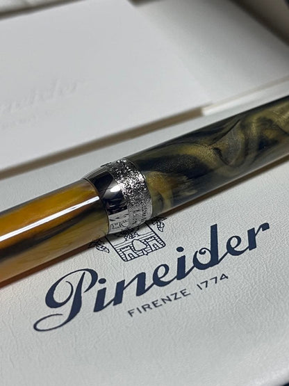 Pineider Grande Beletta Gemstone Tiger Yellow Ballpoint Pen — Japan Import