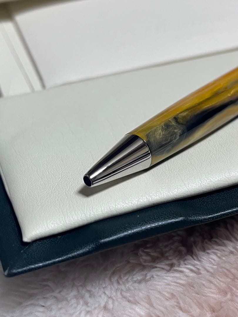 Pineider Grande Beletta Gemstone Tiger Yellow Ballpoint Pen — Japan Import