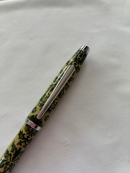 Cross Green Flower Pattern Ballpoint Pen with Box and Instructions — Japan Import