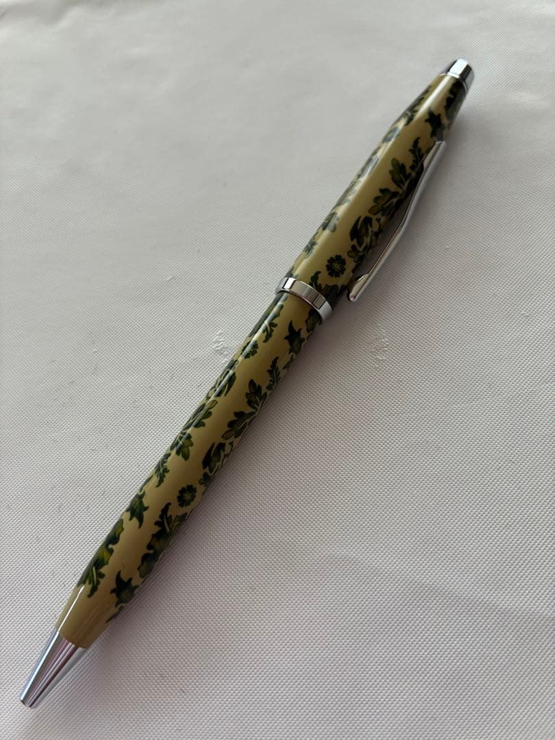 Cross Green Flower Pattern Ballpoint Pen with Box and Instructions — Japan Import