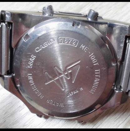 Casio Digital Watch Rare Titanium Model ME-100T Unique Design