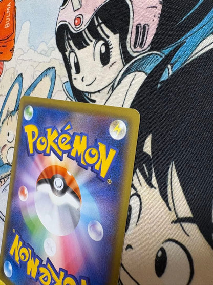 Bandai Detective Pikachu promo card 099/S-P from Sword & Shield series in water-resistant sleeve