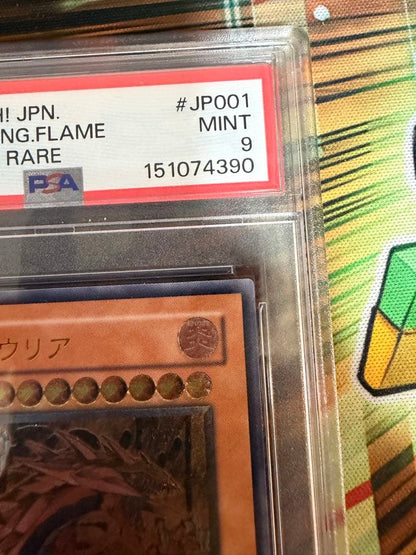 Casio Uriel The God of Fire and Flame Ultra Rare PSA9 Mint Japanese Yu-Gi-Oh card SOI-JP001