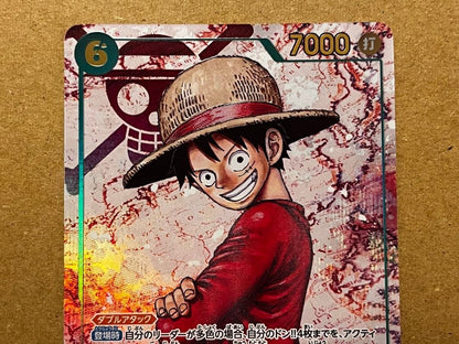 One Piece Monkey D. Luffy OP13-118 SEC trading card featuring Double Attack and Don!! effect