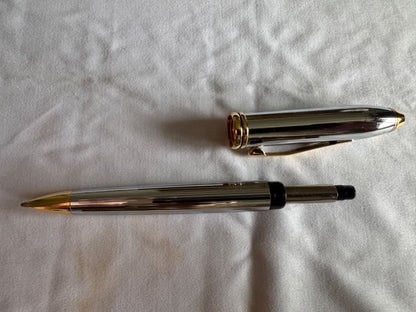 Cross Townsend Medalist Ballpoint Pen Model CR-N502TW Silver Gold with Box — Japan Import