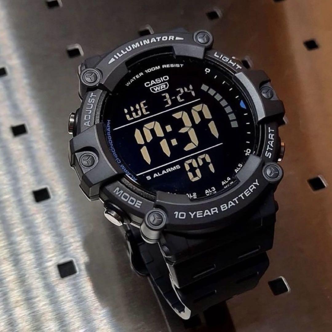 Casio Digital Wristwatch Overseas Model Big Face For Outdoor Camping