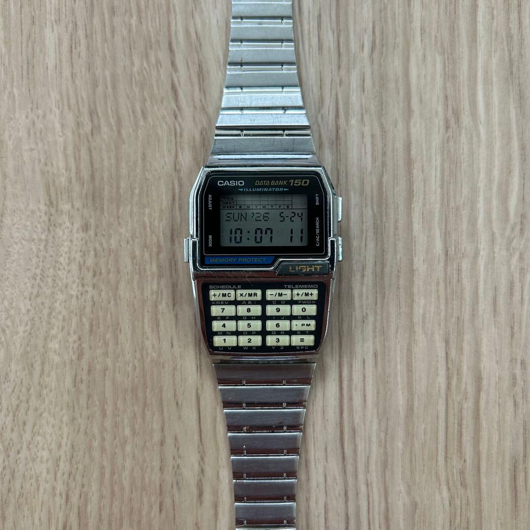 Casio Data Bank DBC-1500 Vintage Digital Watch with Calculator and Phone Memo — Japan Import