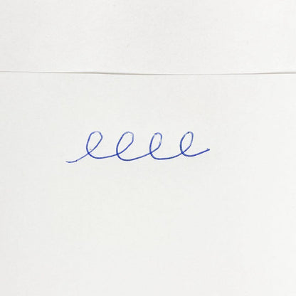 Used Cross brand silver ballpoint pen with blue ink shown on a white background