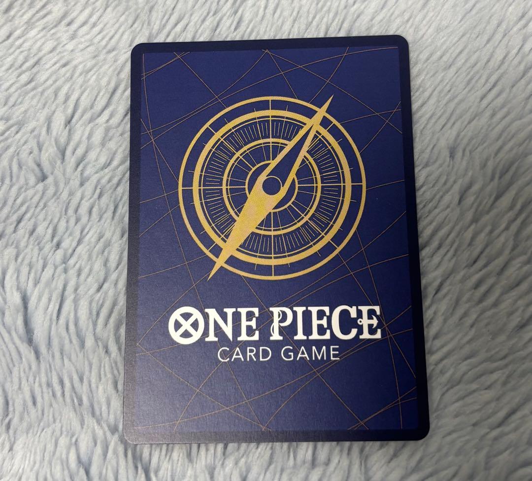 One Piece Monkey D. Luffy P-033 promo character card with minor scratches in protective sleeve