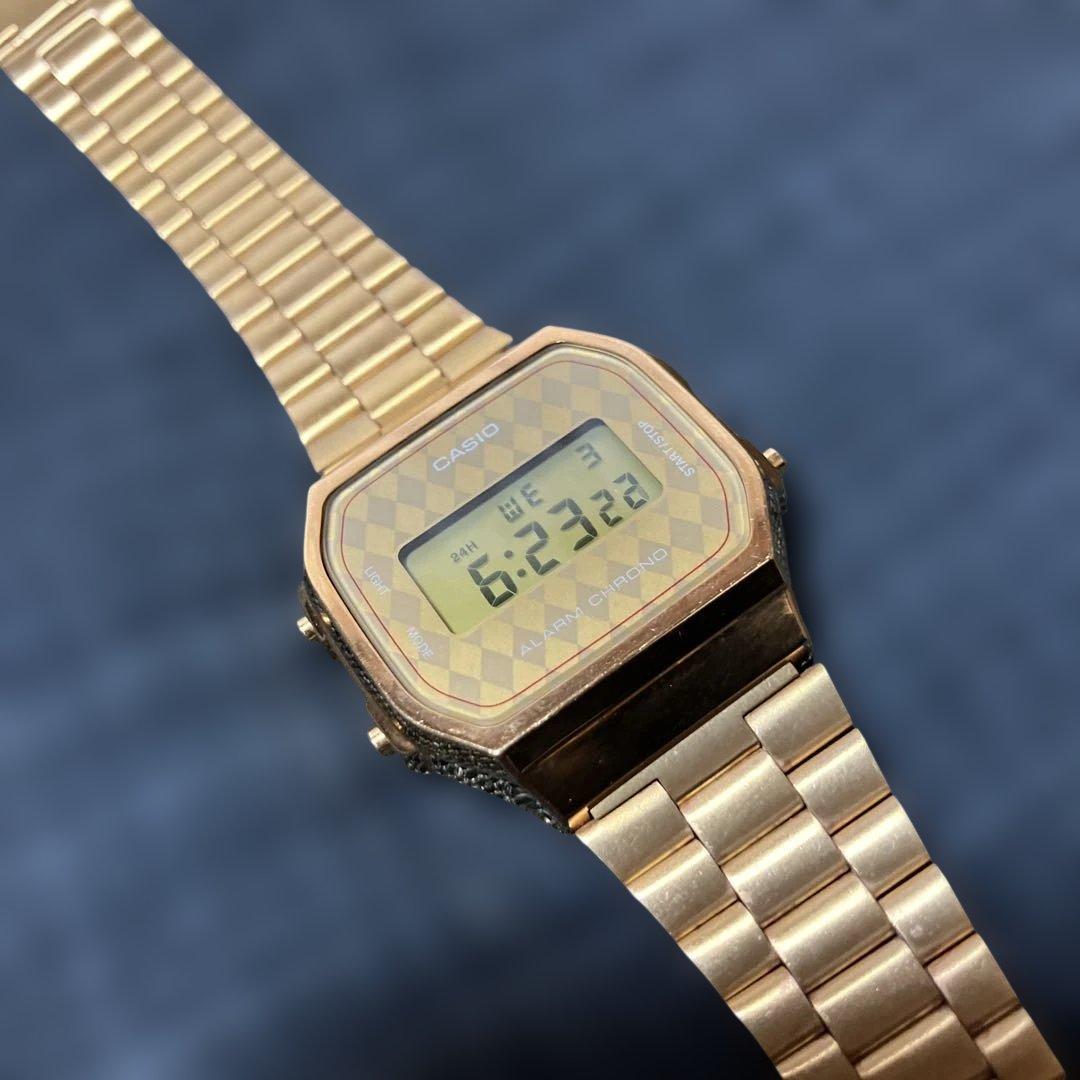 Casio A168 Gold Argyle Watch — Japan Import