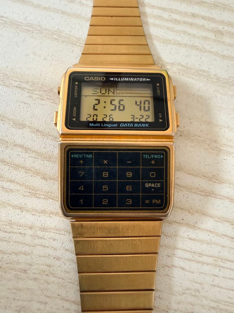 Casio Data Bank DBC-611G Digital Watch Gold — Japan Import