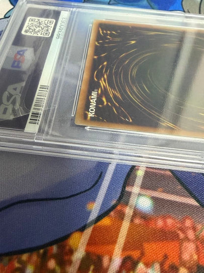 Yu-gi-oh Yubel Third Form Relief Ultimate Rare PSA 10 card in protective case with visible condition marks