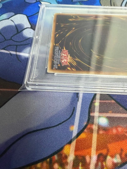 Yu-gi-oh Yubel Third Form Relief Ultimate Rare PSA 10 card in protective case with visible condition marks