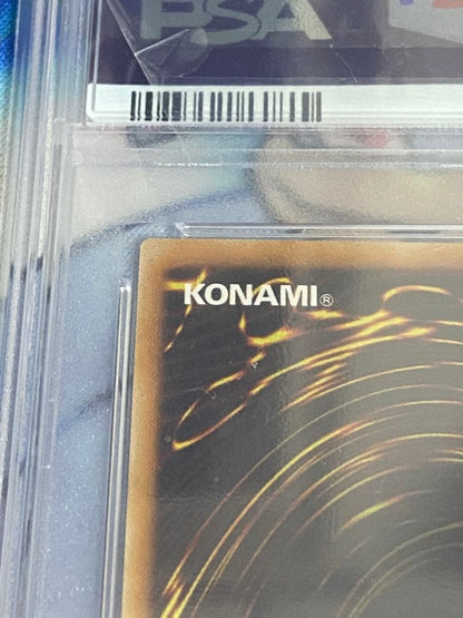 Yu-gi-oh Yubel Third Form Relief Ultimate Rare PSA 10 card in protective case with visible condition marks