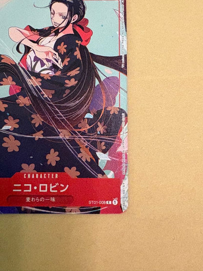 One Piece Nico Robin ST01-008 red promo card set from Japanese matching battle card game