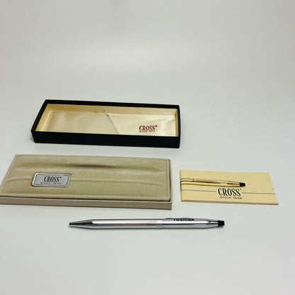 Waterman Pen and Cross Chrome Twist Ballpoint Pen Set with Box