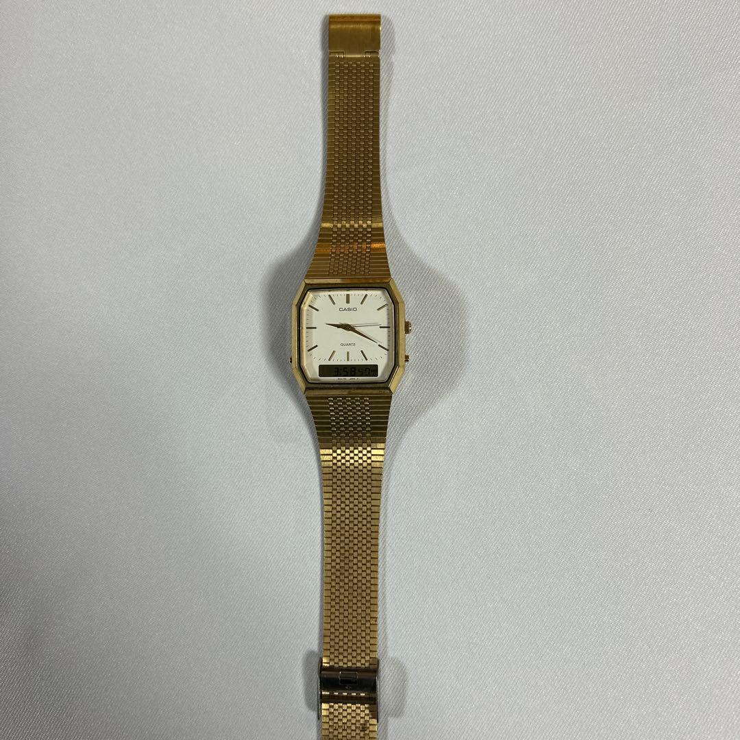 Casio Analog Quartz Watch with Gold Mesh Band — Japan Import