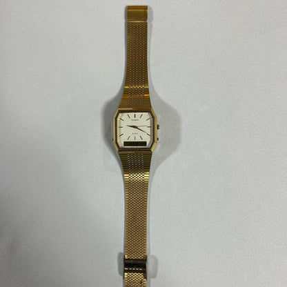 Casio Analog Quartz Watch with Gold Mesh Band — Japan Import