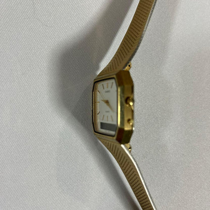Casio Analog Quartz Watch with Gold Mesh Band — Japan Import