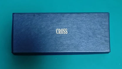 Set of two CROSS Classic Century vintage twist ballpoint pens in matte black and silver chrome colors