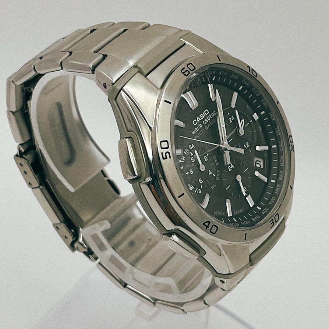 Casio WAVE CEPTOR WVQ-M410 Radio Solar Watch with Silver and Black Finish — Japan Import