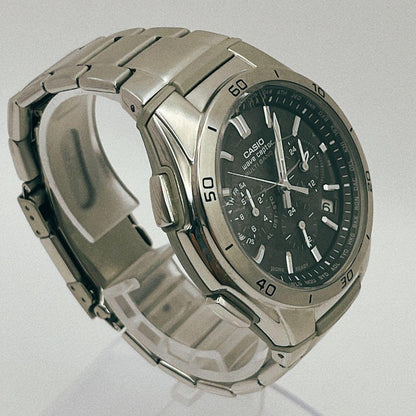 Casio WAVE CEPTOR WVQ-M410 Radio Solar Watch with Silver and Black Finish — Japan Import