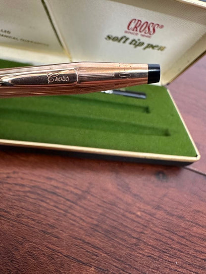 Cross 12K Gold Filled Soft Tip Pen & Mechanical Pencil Set — Japan Import