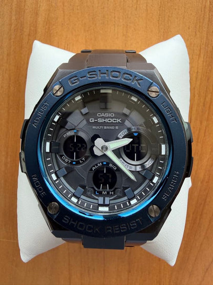 Casio G-Shock G-Steel GST-W110BD-1A2JF Black Metal and Blue Dial Watch — Japan Import
