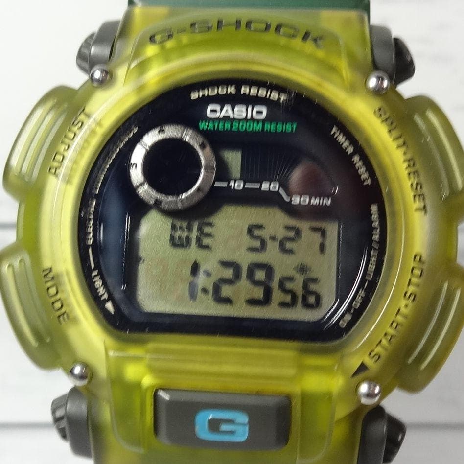 Casio G-Shock G-Lide DW-9000 Skeleton Watch Battery New Works Condition Good — Japan Import