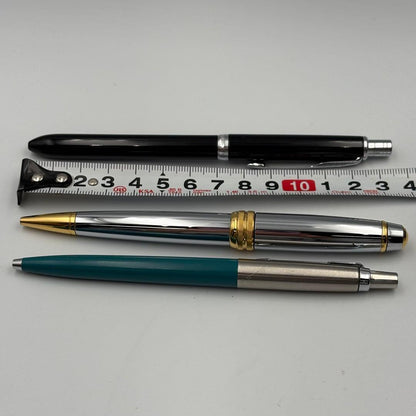 Parker Manulife Silver Blue Cross Ballpoint Pen Set Model 1121-S7515s