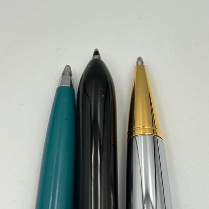 Parker Manulife Silver Blue Cross Ballpoint Pen Set Model 1121-S7515s