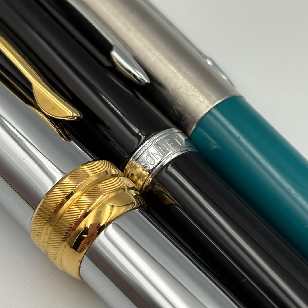 Parker Manulife Silver Blue Cross Ballpoint Pen Set Model 1121-S7515s