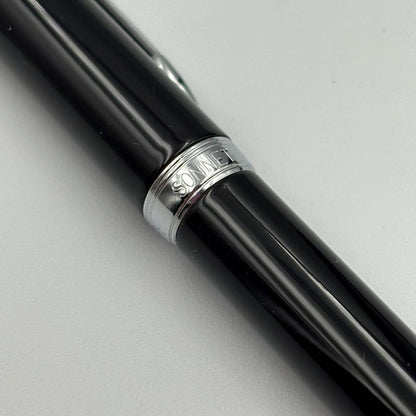 Parker Manulife Silver Blue Cross Ballpoint Pen Set Model 1121-S7515s