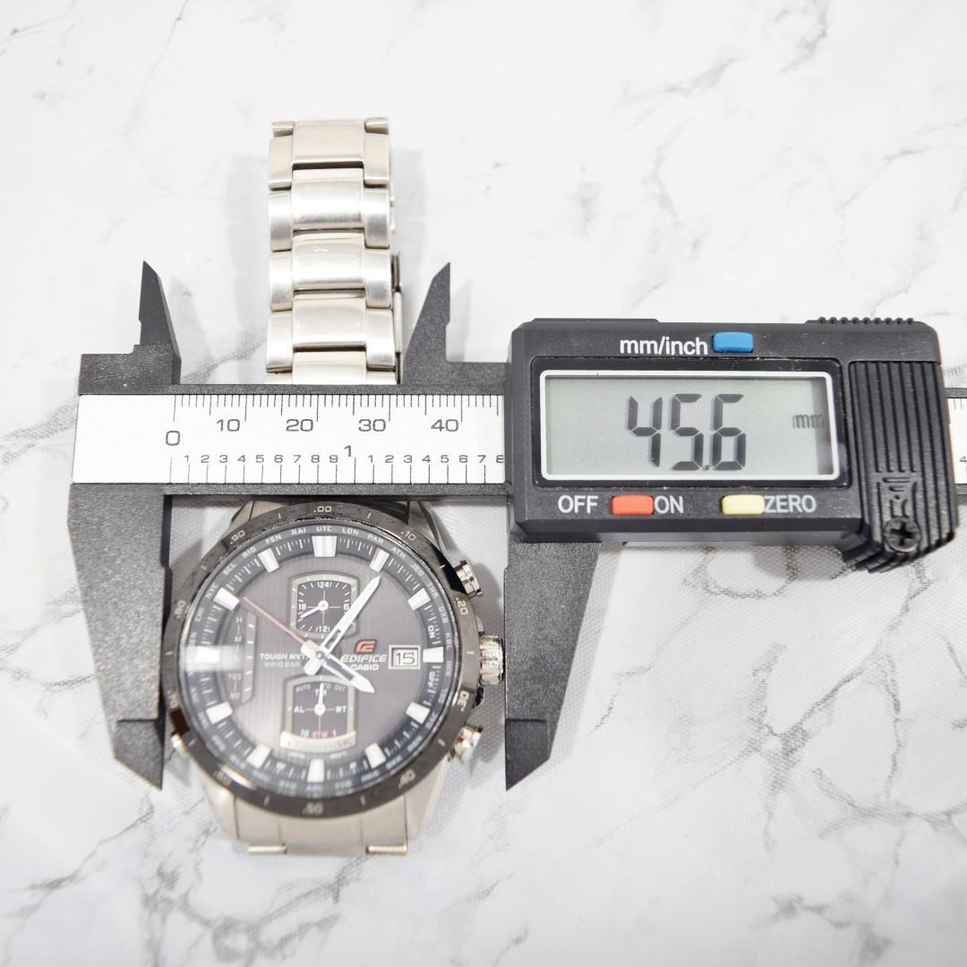 Casio Edifice Chronograph Radio Solar Watch Model EQW-A1100DB-1AJF with Black/Silver Finish — Japan Import