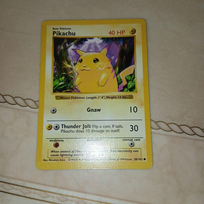 Pokemon Pikachu First Edition Expansion Pack English version single collectible card in good condition