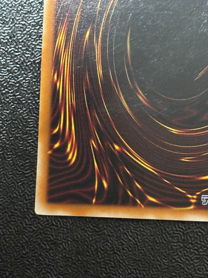 Yugioh Magician of Black Chaos Relief Ultimate Rare card 306-057 showing front with scratches and creases on back