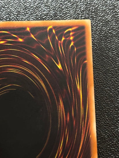 Yugioh Magician of Black Chaos Relief Ultimate Rare card 306-057 showing front with scratches and creases on back
